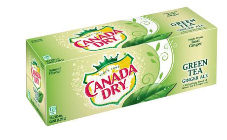 Canada Dry - Green Tea Ginger Ale 12oz Can Case