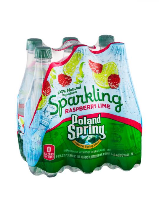 Poland Spring - Sparkling Raspberry/Lime 16.9oz Bottle Case - 24 Pack