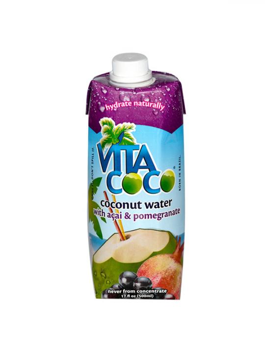 Vita Coco - Acai/Pomgranate Coconut Water 500ml (16.9oz) Box Case - 12 Pack