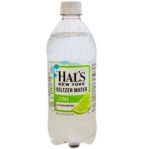 Hal's - New York Seltzer Lime 20oz Bottle Case - 24 Pack