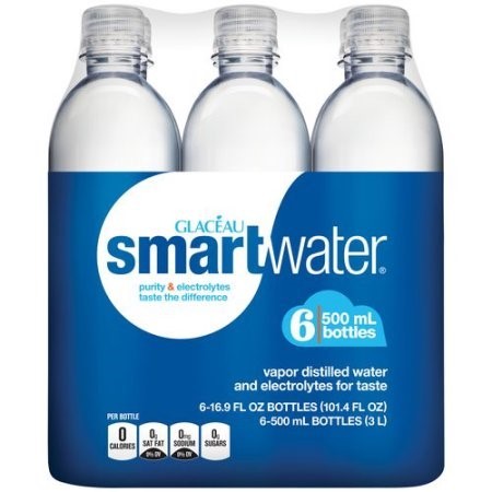 Glaceau - Smartwater Still 16.9oz (500ml) Plastic Bottle Case - 24 Pack